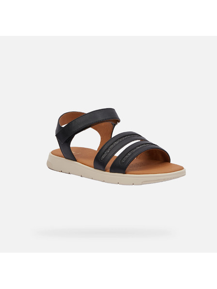 Geox Schwarze Geox Dandra Damensandalen