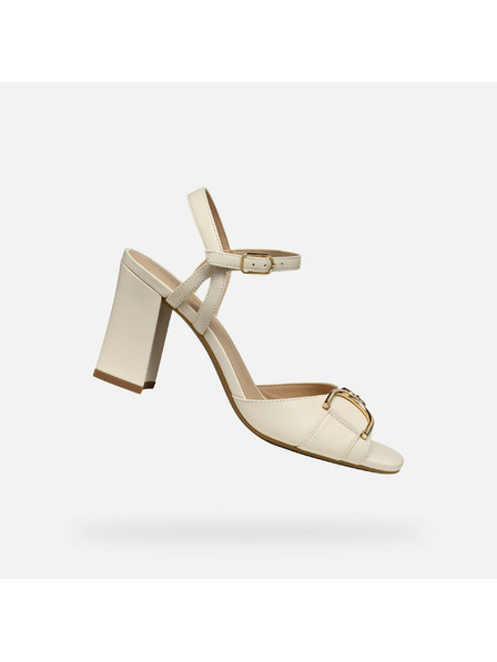 Geox Cremeweiße Geox Neeraklia 80 Damensandalen