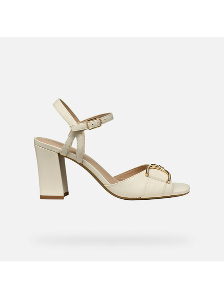 Geox Cremeweiße Geox Neeraklia 80 Damensandalen