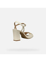 Geox Cremeweiße Geox Neeraklia 80 Damensandalen