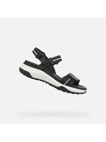 Geox Schwarze Geox Sorapis + Grip Damensandalen
