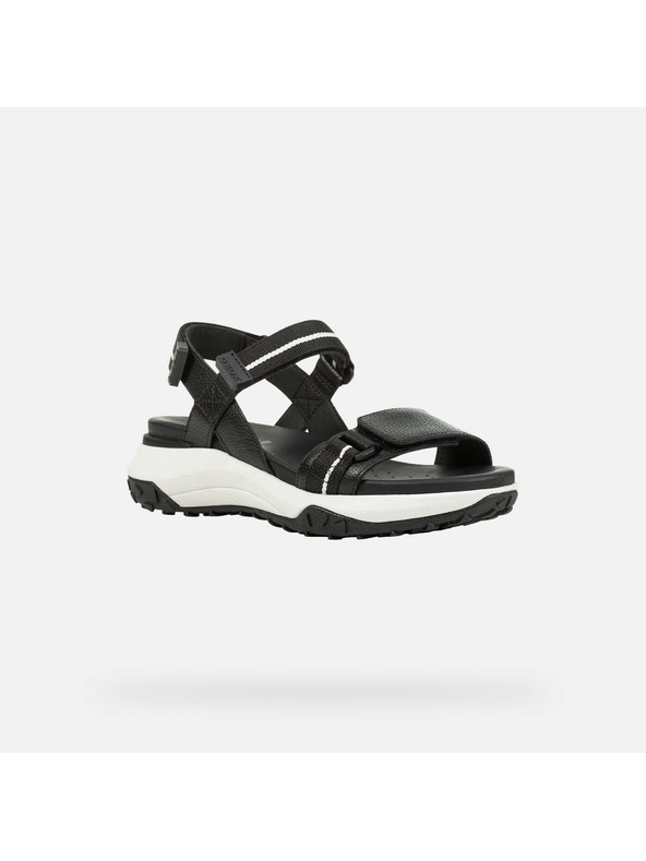 Geox Schwarze Geox Sorapis + Grip Damensandalen