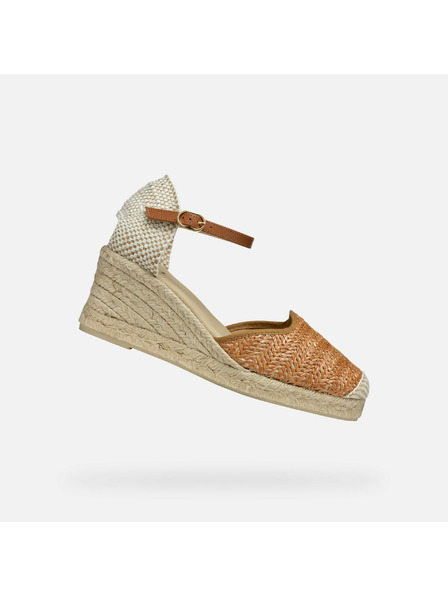 Geox Hellbraune Geox Gelsa Low Damensandalen