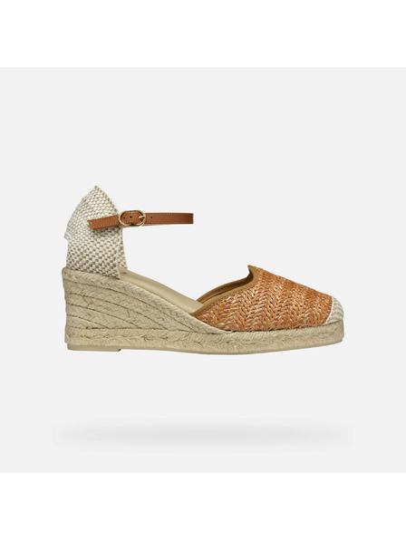 Geox Hellbraune Geox Gelsa Low Damensandalen