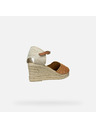Geox Hellbraune Geox Gelsa Low Damensandalen