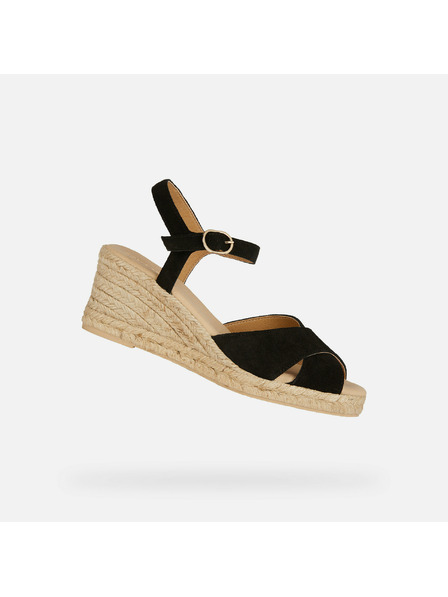 Geox Schwarze Geox Gelsa Low Damensandalen
