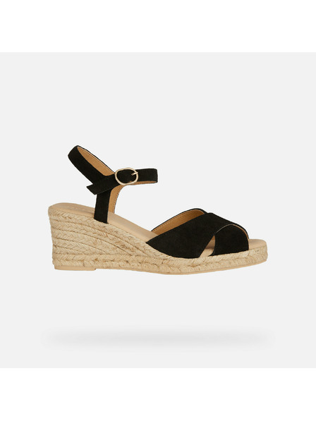 Geox Schwarze Geox Gelsa Low Damensandalen