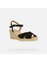 Geox Schwarze Geox Gelsa Low Damensandalen