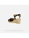 Geox Schwarze Geox Gelsa Low Damensandalen