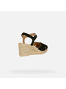 Geox Schwarze Geox Gelsa Low Damensandalen