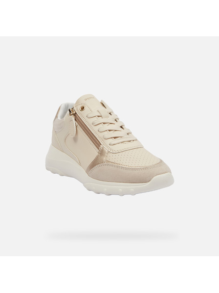 Geox Cremefarbene Damen-Sneaker Geox Alleniee