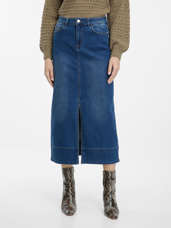 Orsay Dunkelblauer Maxirock aus Denim Damen ORSAY