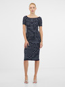 Orsay Dunkelblaues Damen-Midikleid ORSAY