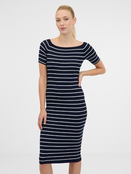 Orsay Dunkelblaues Damen-Midikleid ORSAY
