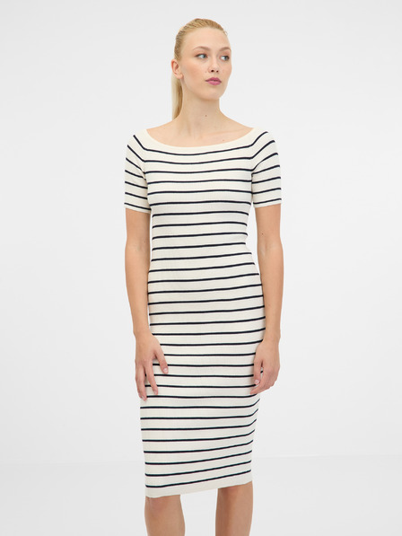 Orsay Cremefarbenes Damen-Midikleid ORSAY