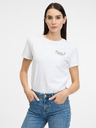 Orsay Weißes Damen-T-Shirt mit kurzen Ärmeln ORSAY