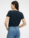 Orsay Dunkelblaues Kurzarm-T-Shirt für Frauen ORSAY
