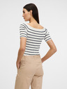 Orsay Cremefarbenes Damen-T-Shirt mit Dreiviertel-Ärmeln ORSAY