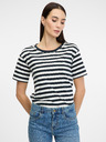 Orsay Dunkelblaues gestreiftes Damen-Kurzarmshirt ORSAY