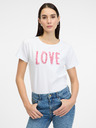 Orsay Weißes Damen-T-Shirt mit kurzen Ärmeln ORSAY