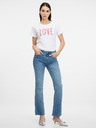 Orsay Weißes Damen-T-Shirt mit kurzen Ärmeln ORSAY