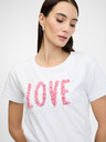 Orsay Weißes Damen-T-Shirt mit kurzen Ärmeln ORSAY