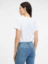 Orsay Weißes Damen-T-Shirt mit kurzen Ärmeln ORSAY