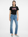 Orsay Schwarzes Damen-T-Shirt mit kurzen Ärmeln ORSAY