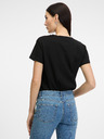 Orsay Schwarzes Damen-T-Shirt mit kurzen Ärmeln ORSAY