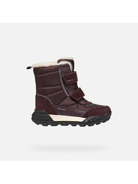 Geox Weinrote Mädchen-Winterschuhe Geox Trekkyup B Ab