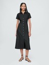 GAP Damen Leinen-Hemdkleid in Maxi-Länge GAP