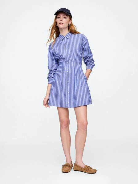 GAP Damen Popeline-Minikleid im Hemdblusenstil GAP
