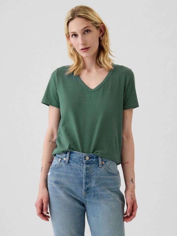 GAP Damen Baumwoll-T-Shirt Vintage GAP