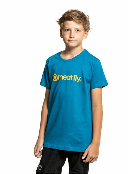 Meatfly Meatfly Kinder-T-Shirt Bart Funky Blue | Blau | Größe 146 | 100% Baumwolle