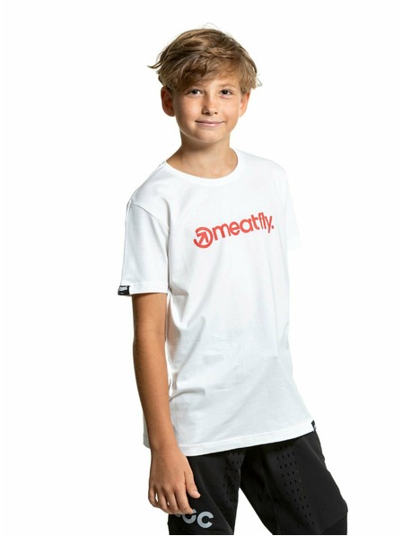 Meatfly Meatfly Kinder-T-Shirt Bart Weiß | Weiß | Größe 146 | 100% Baumwolle