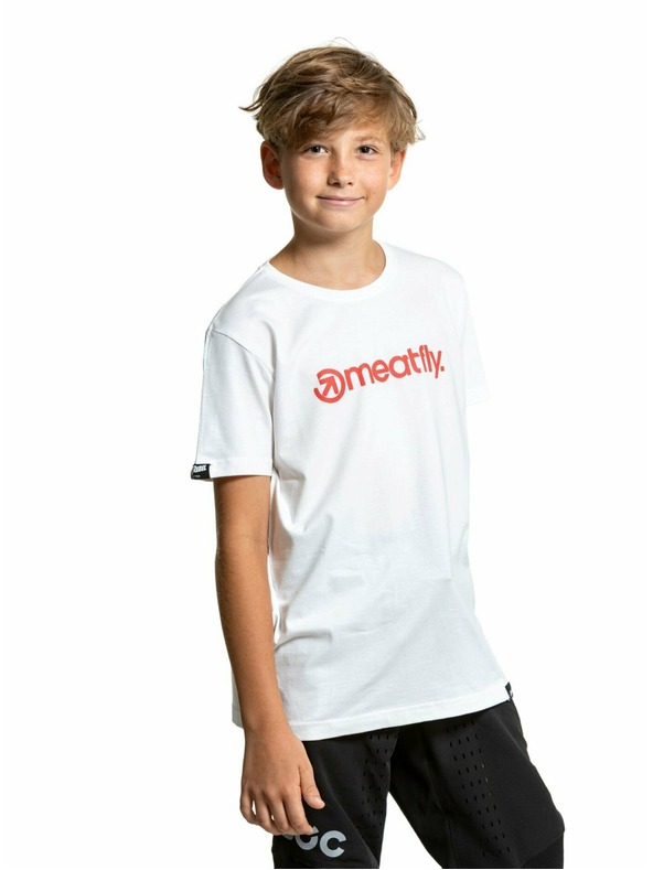 Meatfly Meatfly Kinder-T-Shirt Bart Weiß | Weiß | Größe 146 | 100% Baumwolle