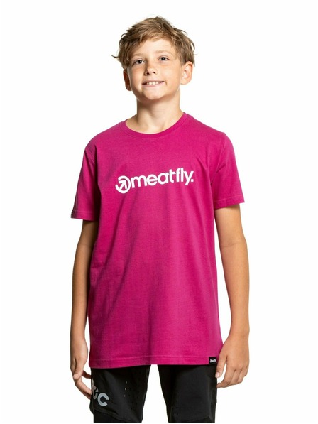 Meatfly Meatfly Kinder-T-Shirt Bart Magenta | Rosa | Größe 158 | 100% Baumwolle