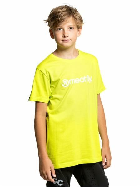 Meatfly Meatfly Kinder T-Shirt Bart Safety Yellow | Gelb | Größe 134 | 100% Baumwolle