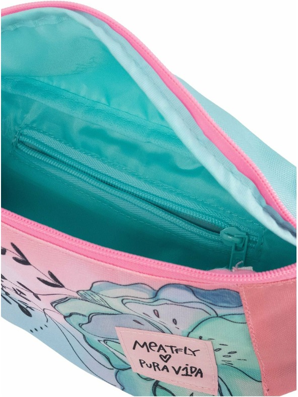 Meatfly Meatfly Gürteltasche X Pura Vida Taya Mint Flowers | Blau | Volumen 2,5 L