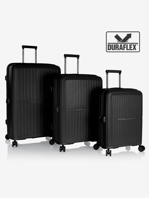 Heys Drei Reisekoffer-Set in schwarz Heys Airlite S,M,L Schwarz
