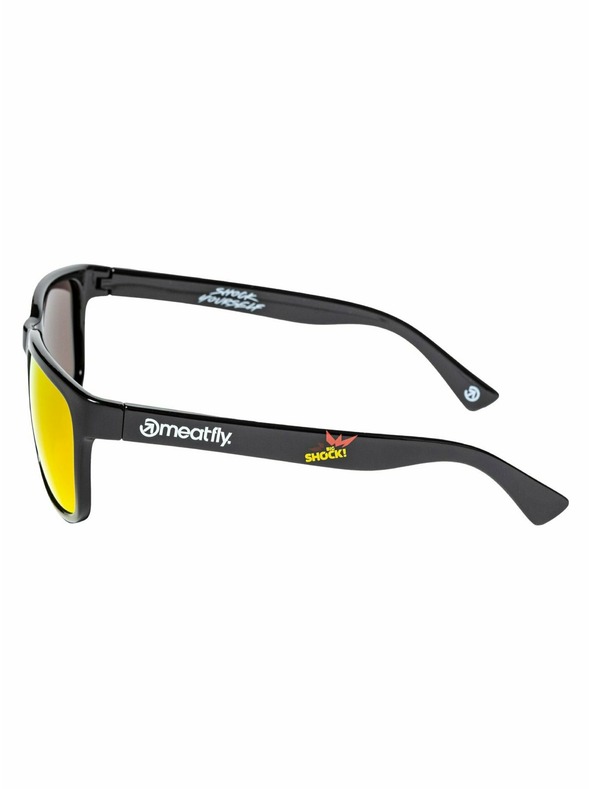 Meatfly Meatfly polarisierende Sonnenbrille Gammy Black Big Shock | Schwarz | Größe