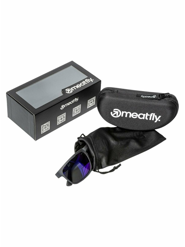 Meatfly Meatfly polarisierende Sonnenbrille Gammy Black Matt/Purple | Schwarz | Größe