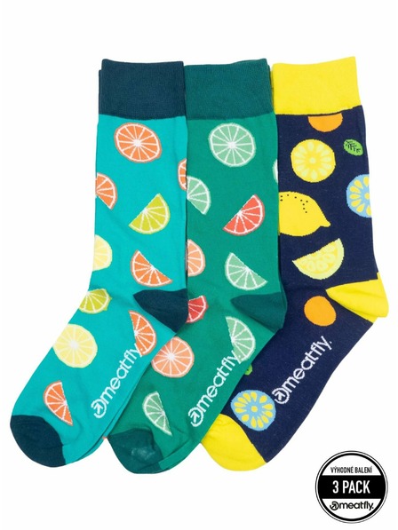 Meatfly Meatfly Socken Lexy Triple Pack Lemons | Mehrfarbig | Größe