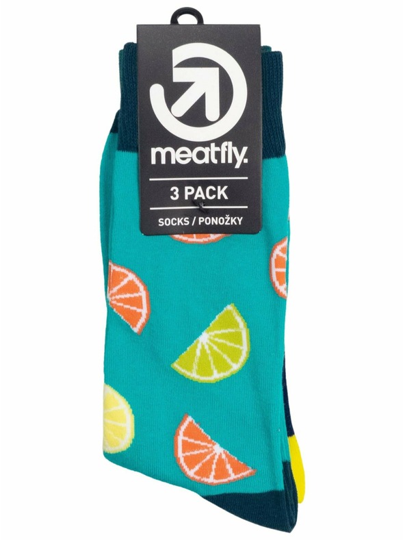 Meatfly Meatfly Socken Lexy Triple Pack Lemons | Mehrfarbig | Größe