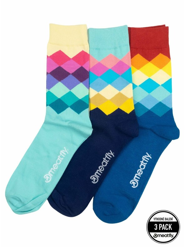 Meatfly Meatfly Socken Lexy Triple Pack Pixel | Mehrfarbig | Größe