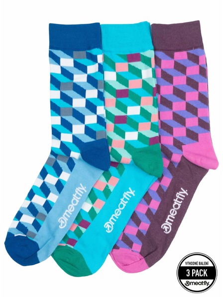 Meatfly Meatfly Socken Lexy Triple Pack Checkers | Mehrfarbig | Größe
