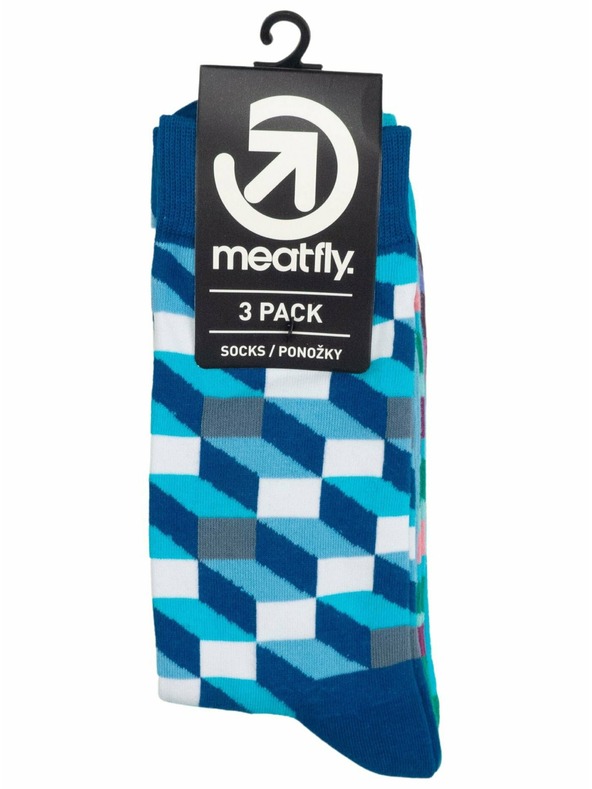 Meatfly Meatfly Socken Lexy Triple Pack Checkers | Mehrfarbig | Größe