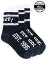 Meatfly Meatfly Socken Long Triple Pack Schwarz | Schwarz | Größe