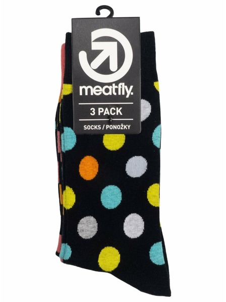 Meatfly Meatfly Socken Lexy Triple Pack Black Dots | Mehrfarbig | Größe