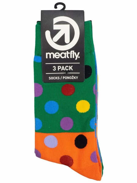 Meatfly Meatfly Socken Lexy Triple Pack Green Dots | Mehrfarbig | Größe